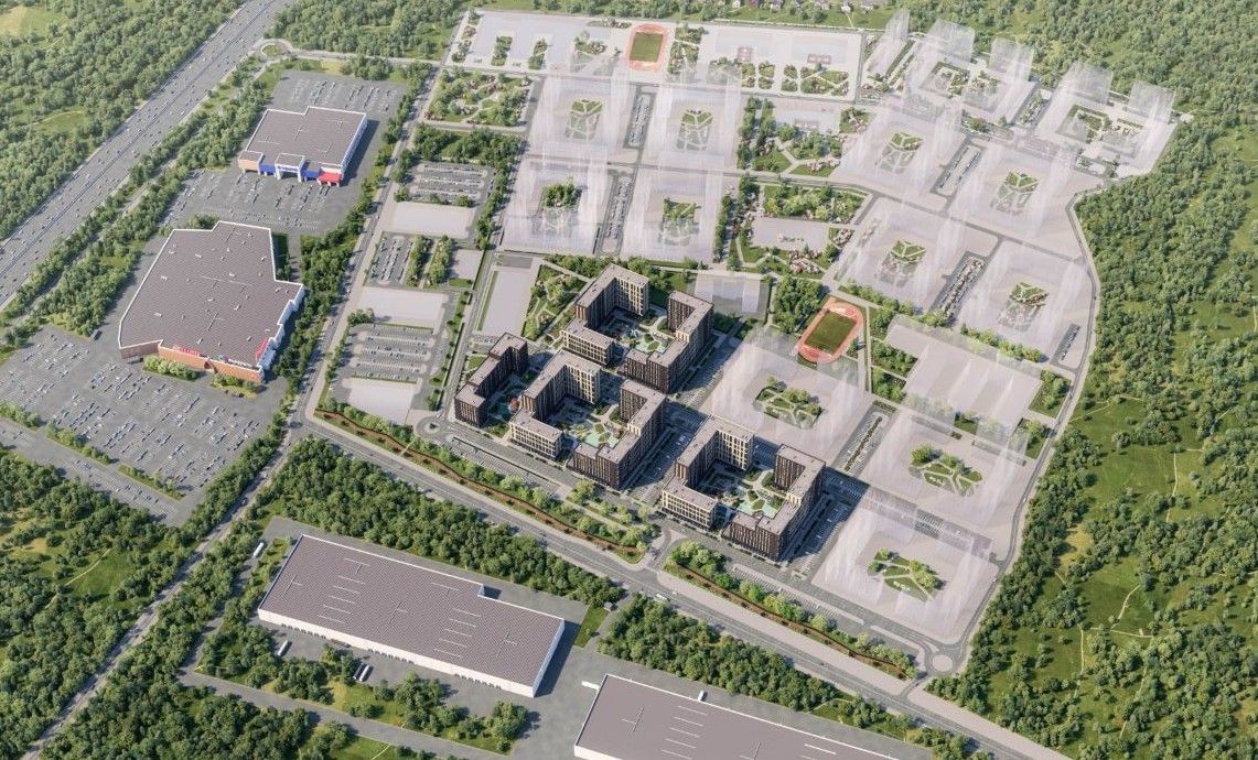 фасад дома, здание по адресу Московская обл, г Пушкино, ул Зеленая Роща